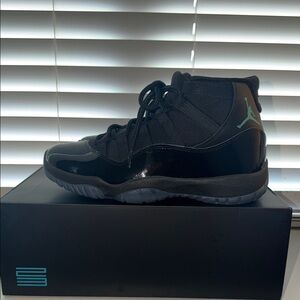 Jordan 11 Retro Black and Blue Sneakers